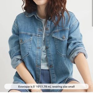 Aerie shacket denim shirt jacket size S